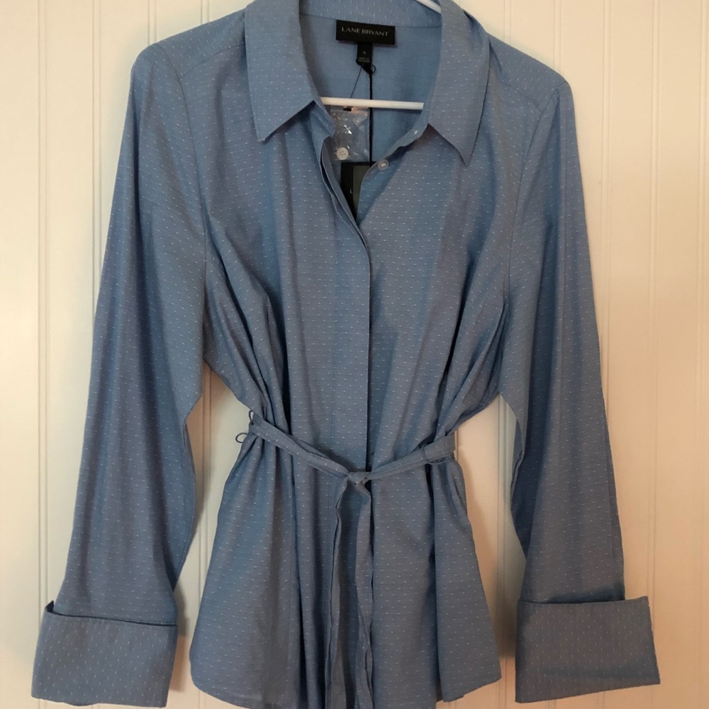 Lane Bryant Belted Shirt, Size 16